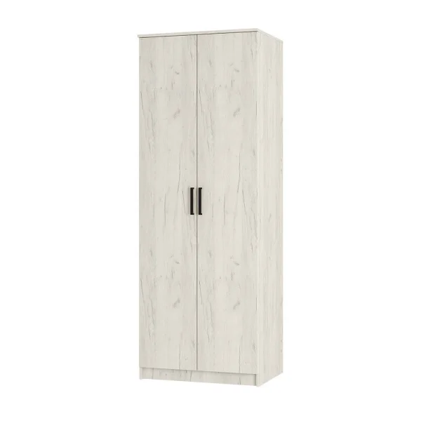 Шкаф 2-х створчатый Фиеста дуб крафт белый