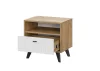 Тумба прикроватная Милан дуб золотой/белый матовый
