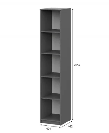 Пенал Денвер графит серый