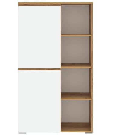 Буфет Гретта 2С дуб крафт золотой/белый