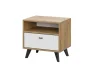 Тумба прикроватная Милан дуб золотой/белый матовый