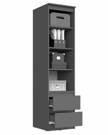 Пенал Симпл ПН-17 с полками графит