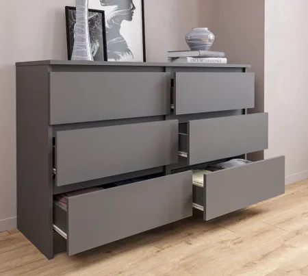 Комод шесть ящиков Мори МК 1206 графит