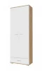 Шкаф с ящиком Италия ШК1Я-800 дуб сонома/белый глянец