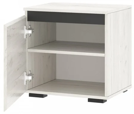 Тумба Гретта 500  дуб крафт белый/антрацит