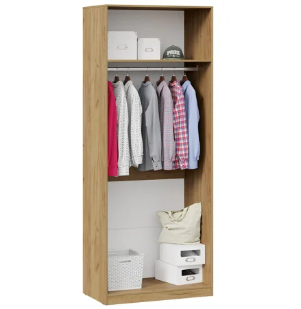 Шкаф для одежды Хилтон дуб крафт золотой/белый матовый