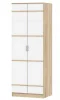 Шкаф 2-х створчатый Сакура дуб сонома/белый глянец