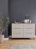 Комод Роза 1300 орех франклин/бежевый скин тренто