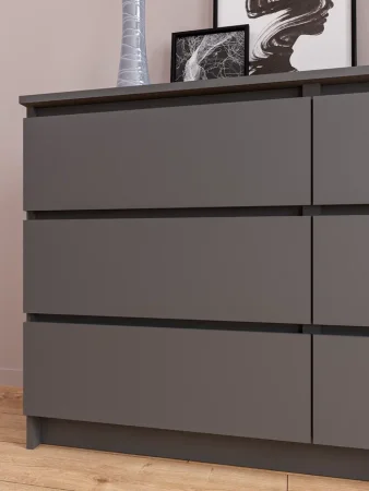 Комод шесть ящиков Мори МК 1206 графит