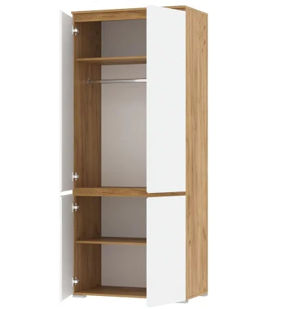 Шкаф Гретта 4С дуб крафт золотой/белый