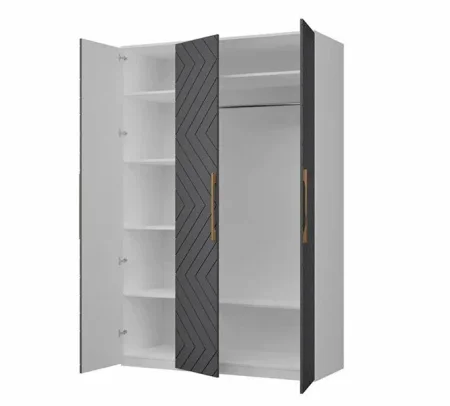 Модульная спальня Копенгаген №1 белый/серый графит