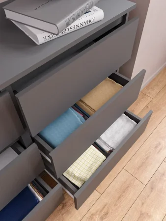 Комод шесть ящиков Мори МК 1206 графит