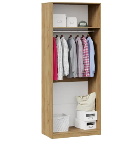 Шкаф для одежды Хилтон дуб крафт золотой/графит матовый