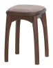Табурет с фигурной ножкой мягкий бочонок Н орех
