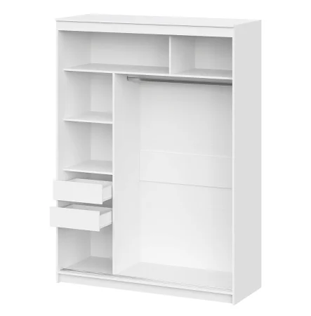 Шкаф-купе ШКП-3 белый текстурный (1,6)