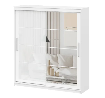 Шкаф-купе ШКП-3 белый текстурный (2.0)