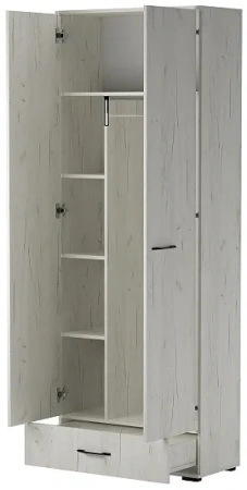 Шкаф Италия ШК1Я-800 дуб крафт белый