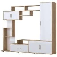 Гостиная Пекин дуб сонома/белый глянец