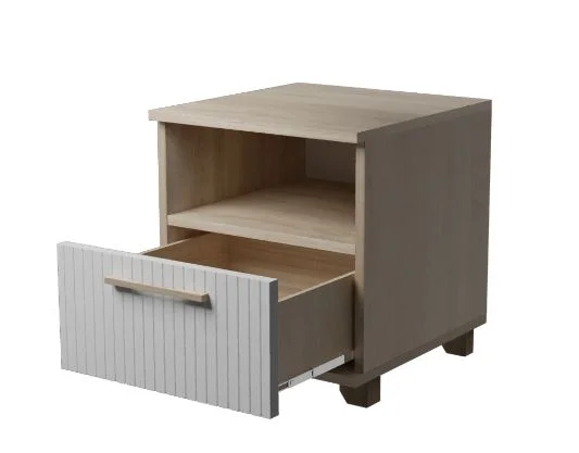 Тумба прикроватная Копенгаген с ящиком дуб сонома/белый матовый