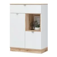 Комод 1 ящик Юкки КМ-800 дуб делано/белый