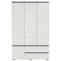 Шкаф 3-х дверный Гретта 4С2Я дуб крафт белый/антрацит