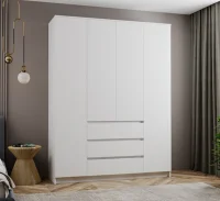 Шкаф Челси 1600 белый/белый глянец