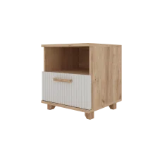 Тумба прикроватная Ньерд дуб вотан/белый софт