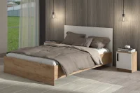 Кровать Эконом 1,4 дуб крафт золотой/белый