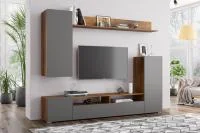 Стенка Прага-3 диамант серый/таксония