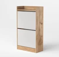 Обувница Охта Лайт 600.2 дуб вотан/белый