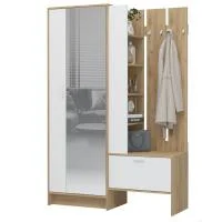 Прихожая Ирис ПР-01 дуб крафт золотой/белый