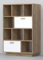 Комод Эго К-1 (ПД) дуб крафт золотой/белый глянец