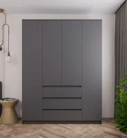 Шкаф четырехдверный Мори МШ 1600.1 графит