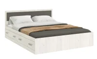 Кровать Фиеста NEW с ящиками 160х200 графит/дуб крафт белый
