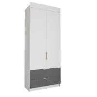 Шкаф Лавис ШД 900.1 белый/графит софт