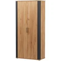Шкаф 2х-дверный для белья Ольга-2 дуб золотистый/антрацит