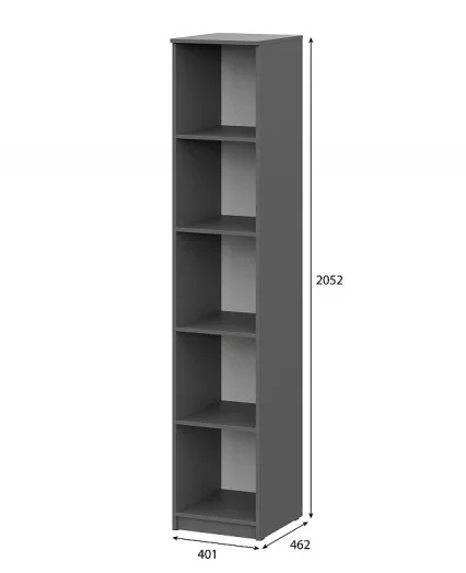 Пенал Денвер графит серый Пенал Денвер графит серый