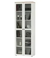 Шкаф-витрина Остин 16.394.02 белый шагрень/дуб крафт золотой