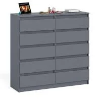 Комод десять выдвижных ящиков МК 1200.10 графит
