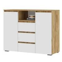 Комод Хелен КМ-01 дуб крафт золотой/белый