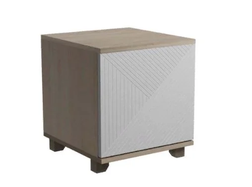 Тумба прикроватная со створкой Копенгаген дуб сонома/белый матовый