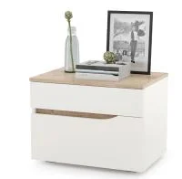 Тумба прикроватная Муссон 16.03 белый/дуб эндгрейн элегантный