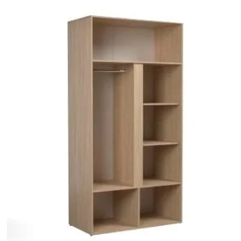 Шкаф 2-х створчатый Палермо-3 ШК-010 ясень шимо светлый/белый глянец