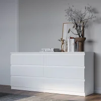 Комод Мальта 6 ящиков белый