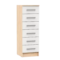 Комод Мартина 400 дуб сонома/белый глянец