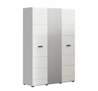 Шкаф 3-дверный Нэнси New белый/белый глянец