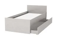 Кровать Кэт-1 с выкатной частью арт. 015 ясень анкор светлый/графит