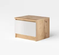 Тумба прикроватная Охта Лайт 400 дуб вотан/белый