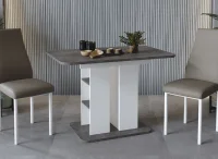 Стол обеденный Мюнхен тип 2 белый ясень/ателье темный