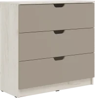 Комод 3 ящика 800 Юниор-4 шарли мокко/дуб крафт белый